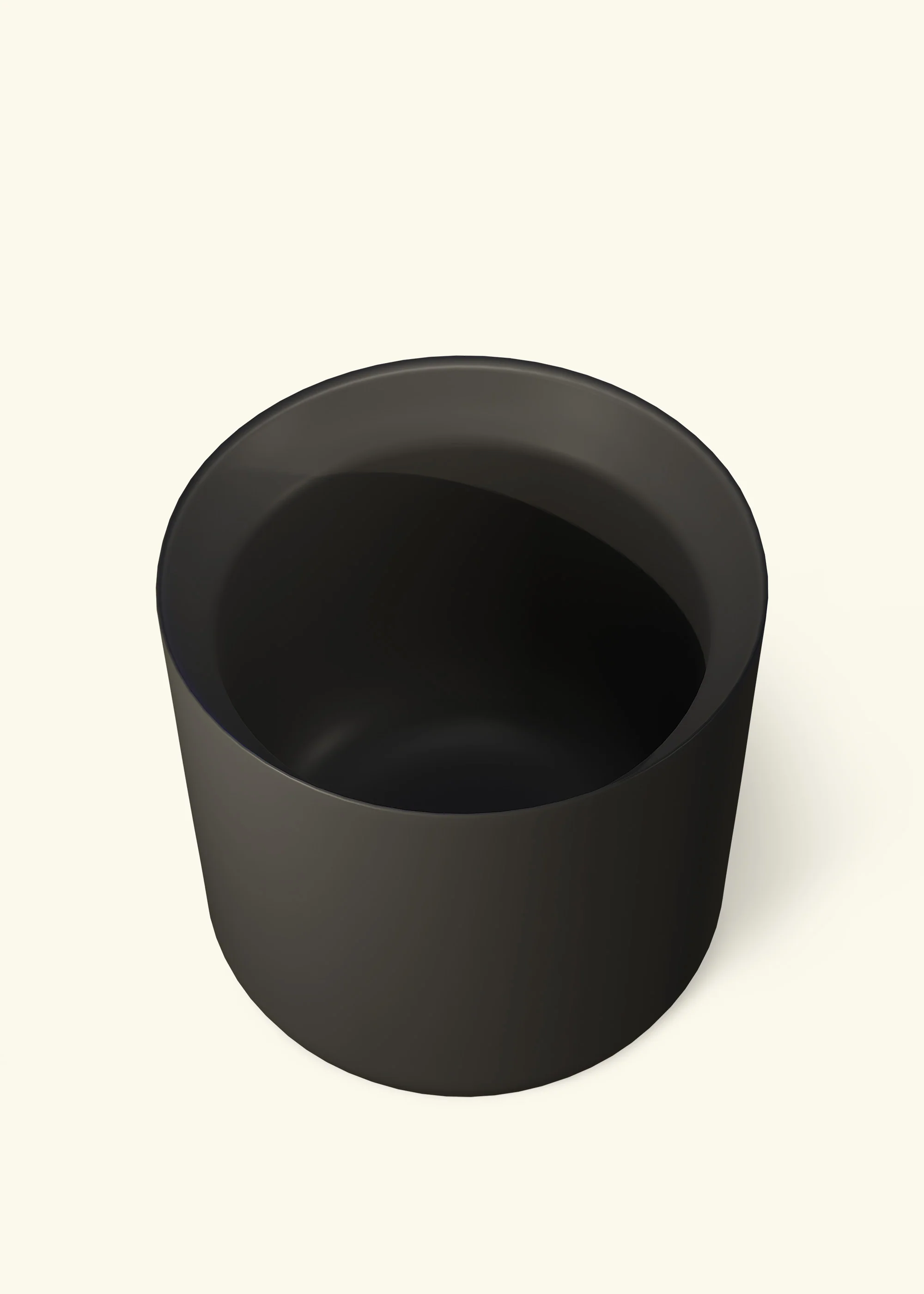 Ceramic Cylinder Planter, Black - Image 4